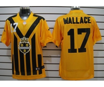 Nike Pittsburgh Steelers #17 Mike Wallace 1933 Yellow Throwback Jersey