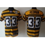 Nike Pittsburgh Steelers #33 Isaac Redman Yellow With Black Throwback 80TH Jersey