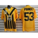 Nike Pittsburgh Steelers #53 Maurkice Pouncey 1933 Yellow Throwback Jersey