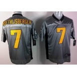 Nike Pittsburgh Steelers #7 Ben Roethlisberger Gray Shadow Elite Jersey