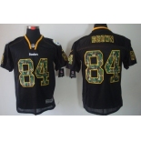 Nike Pittsburgh Steelers #84 Antonio Brown Black With Camo Elite Jersey