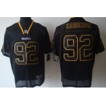 Nike Pittsburgh Steelers #92 James Harrison Lights Out Black Elite Jersey