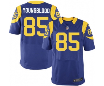 Mens Los Angeles Rams #85 Jack Youngblood Light Blue Nike Elite Jersey