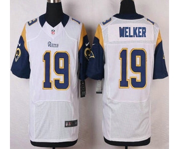 Men's St. Louis Rams #19 Wes Welker White Road NFL Nike Elite Jersey
