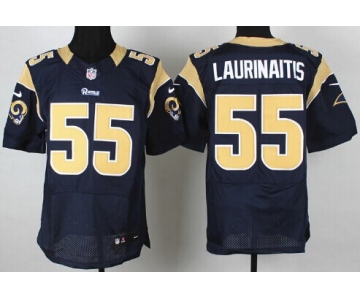 Nike St. Louis Rams #55 James Laurinaitis Navy Blue Elite Jersey