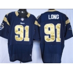 Nike St. Louis Rams #91 Chris Long Navy Blue Elite Jersey