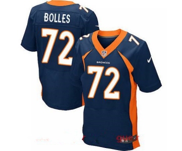 Men's 2017 NFL Draft Denver Broncos #72 Garett Bolles Navy Blue Alternate Stitched NFL Nike Elite Jersey