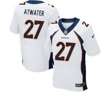 Men's Denver Broncos #27 Steve Atwater White Retired Player NFL Nike Elite Jersey