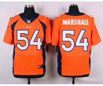 Men's Denver Broncos #54 Brandon Marshall Orange Team Color NFL Nike Elite Jersey