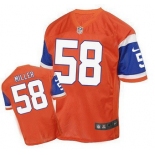 Men's Denver Broncos #58 Von Miller Orange 1998 Retro Elite Jersey