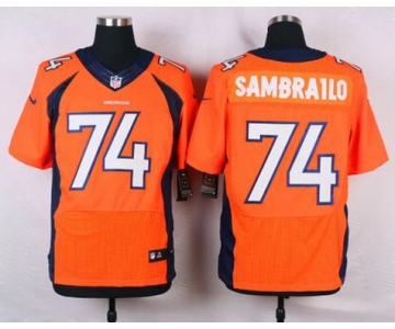 Men's Denver Broncos #74 Ty Sambrailo Orange Team Color NFL Nike Elite Jersey
