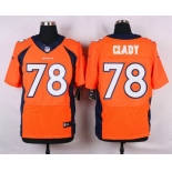 Men's Denver Broncos #78 Ryan Clady Orange Team Color NFL Nike Elite Jersey