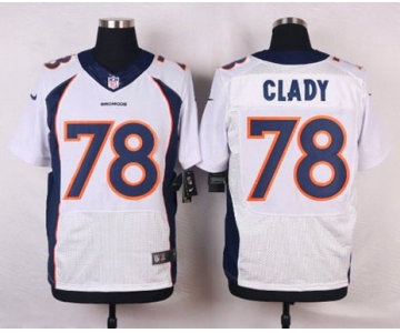 Men's Denver Broncos #78 Ryan Clady White Road NFL Nike Elite Jersey