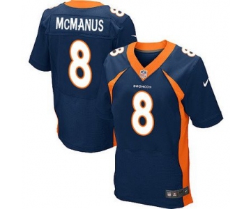 Men's Denver Broncos #8 Brandon McManus Navy Blue Alternate NFL Nike Elite Jersey