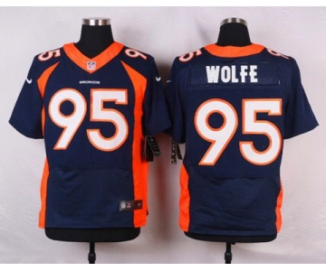 Men's Denver Broncos #95 Derek Wolfe Navy Blue Alternate NFL Nike Elite Jersey