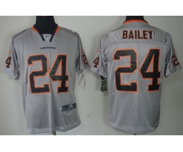 Nike Denver Broncos #24 Champ Bailey Lights Out Gray Elite Jersey