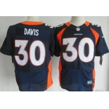 Nike Denver Broncos #30 Terrell Davis Blue Elite Jersey