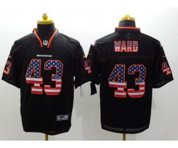 Nike Denver Broncos #43 T.J. Ward 2014 USA Flag Fashion Black Elite Jersey
