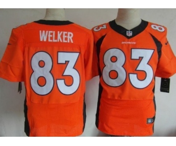 Nike Denver Broncos #83 Wes Welker 2013 Orange Elite Jersey