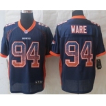 Nike Denver Broncos #94 DeMarcus Ware Drift Fashion Blue Elite Jersey