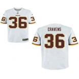 Men's Washington Redskins #36 Su'a Cravens White Nike Elite Jersey