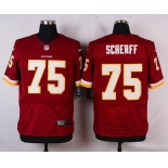 Men's Washington Redskins #75 Brandon Scherff Burgundy Red Team Color NFL Nike Elite Jersey
