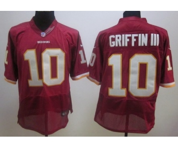 Nike Washington Redskins #10 Robert Griffin III Red Elite Jersey