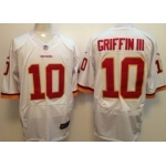Nike Washington Redskins #10 Robert Griffin III White Elite Jersey