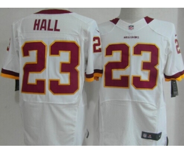 Nike Washington Redskins #23 DeAngelo Hall White Elite Jersey