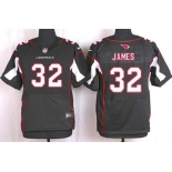 Men's Arizona Cardinals #32 Edgerrin James Black Retired Player NFL Nike Elite Jersey
