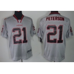 Nike Arizona Cardinals #21 Patrick Peterson Lights Out Gray Elite Jersey
