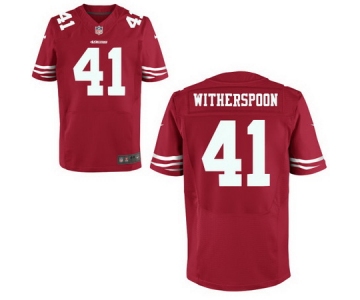 Men's 2017 NFL Draft San Francisco 49ers #41 Ahkello Witherspoon Scarlet Red Team Color Stitched NFL Nike Elite Jersey