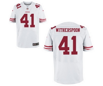 Men's 2017 NFL Draft San Francisco 49ers #41 Ahkello Witherspoon White Road Stitched NFL Nike Elite Jersey