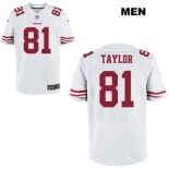 Mens Nike San Francisco 49ers #81 Trent Taylor Stitched White Elite Football Jersey