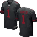 Men's San Francisco 49ers #1 Robbie Gould Black Alternate Stitched NFL Nike Elite Jersey