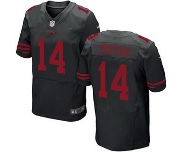 Men's San Francisco 49ers #14 Y.A. Tittle Black Retired Player 2015 NFL Nike Elite Jersey
