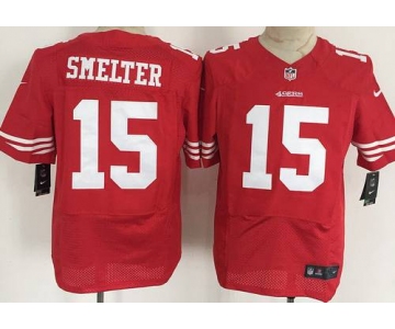 Men's San Francisco 49ers #15 DeAndre Smelter Nike Red Elite Jersey
