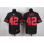 Men's San Francisco 49ers #42 Ronnie Lott 2015 Nike Black Elite Jersey