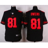 Men's San Francisco 49ers #81 Terrell Owens Black Retired Player 2015 NFL Nike Elite Jersey