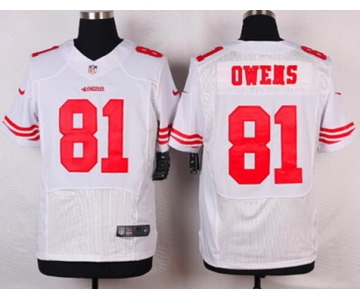 Men's San Francisco 49ers #81 Terrell Owens White Retired PlayerPlayer NFL Nike Elite Jersey