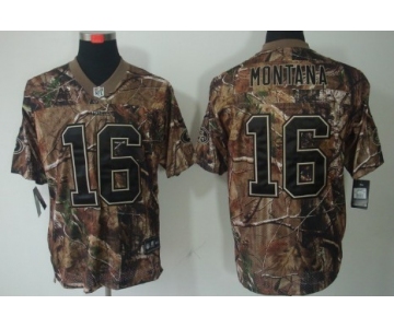 Nike San Francisco 49ers #16 Joe Montana Realtree Camo Elite Jersey