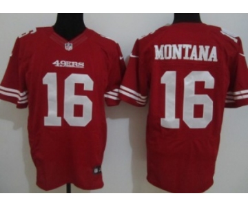 Nike San Francisco 49ers #16 Joe Montana Red Elite Jersey