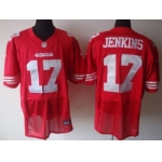 Nike San Francisco 49ers #17 A.J. Jenkins Red Elite Jersey