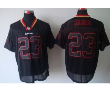 Nike San Francisco 49ers #23 LaMichael James Lights Out Black Elite Jersey