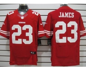Nike San Francisco 49ers #23 LaMichael James Red Elite Jersey