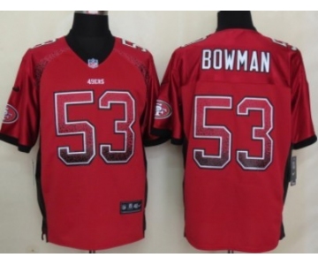 Nike San Francisco 49ers #53 Navorro Bowman Drift Fashion Red Elite Jersey