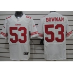 Nike San Francisco 49ers #53 Navorro Bowman White Elite Jersey