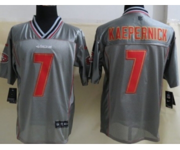 Nike San Francisco 49ers #7 Colin Kaepernick 2013 Gray Vapor Elite Jersey