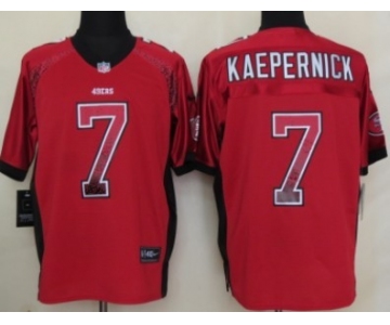 Nike San Francisco 49ers #7 Colin Kaepernick Drift Fashion Red Elite Jersey