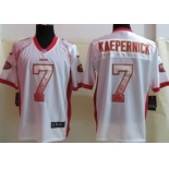 Nike San Francisco 49ers #7 Colin Kaepernick Drift Fashion White Elite Jersey